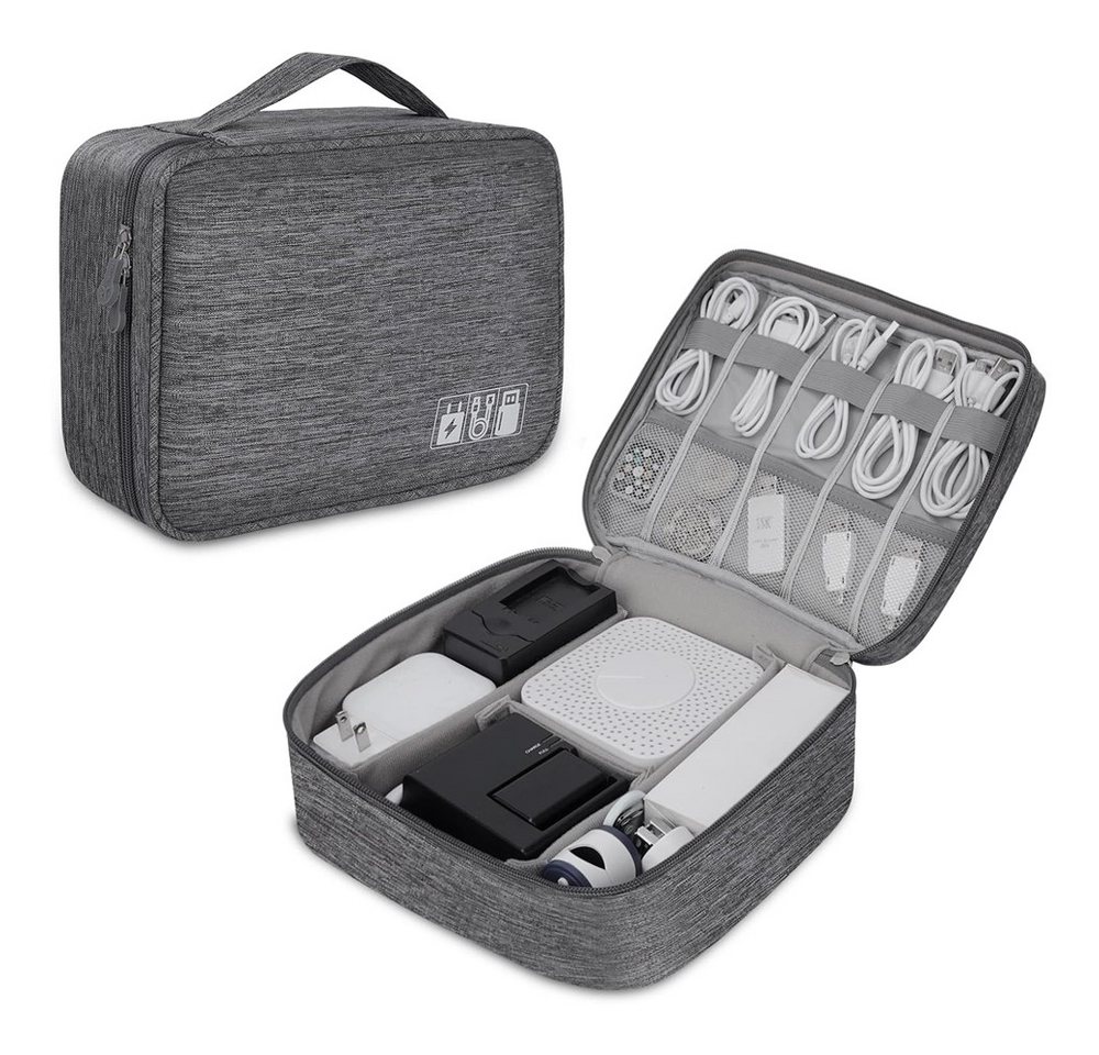 JASLIFE Taschenorganizer Kabel Organizer Tasche, Einlagiger Elektronik-Organizer 24,5×10×18 cm, Verstellbare Trennwände JASLIFE Taschenorganizer Kabel Organizer Tasche, Einlagiger Elektronik-Organizer 24,5×10×18 cm, Verstellbare Trennwände von JASLIFE