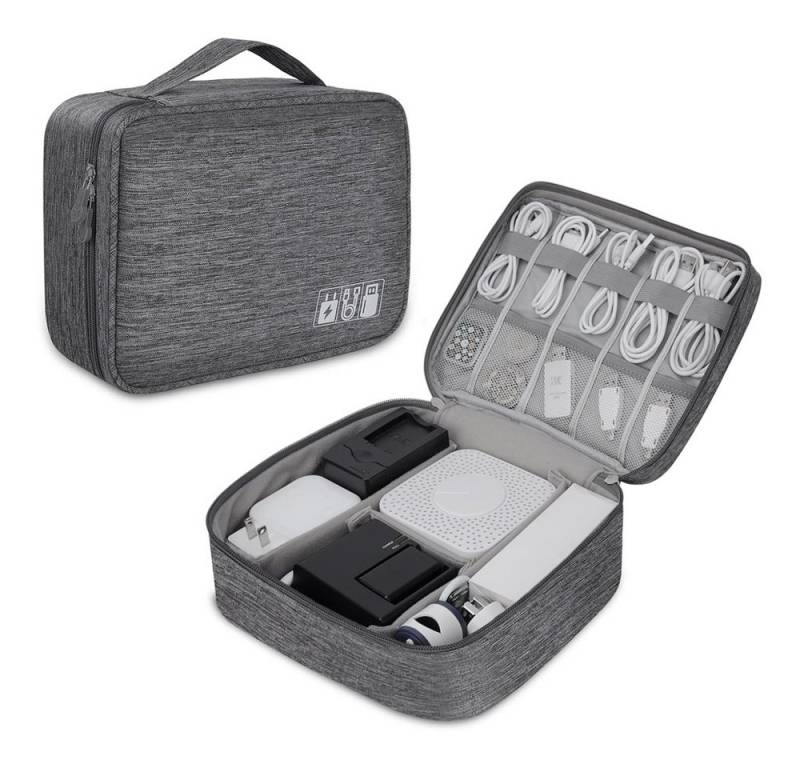 JASLIFE Taschenorganizer Kabel Organizer Tasche, Einlagiger Elektronik-Organizer 24,5×10×18 cm, Verstellbare Trennwände JASLIFE Taschenorganizer Kabel Organizer Tasche, Einlagiger Elektronik-Organizer 24,5×10×18 cm, Verstellbare Trennwände von JASLIFE