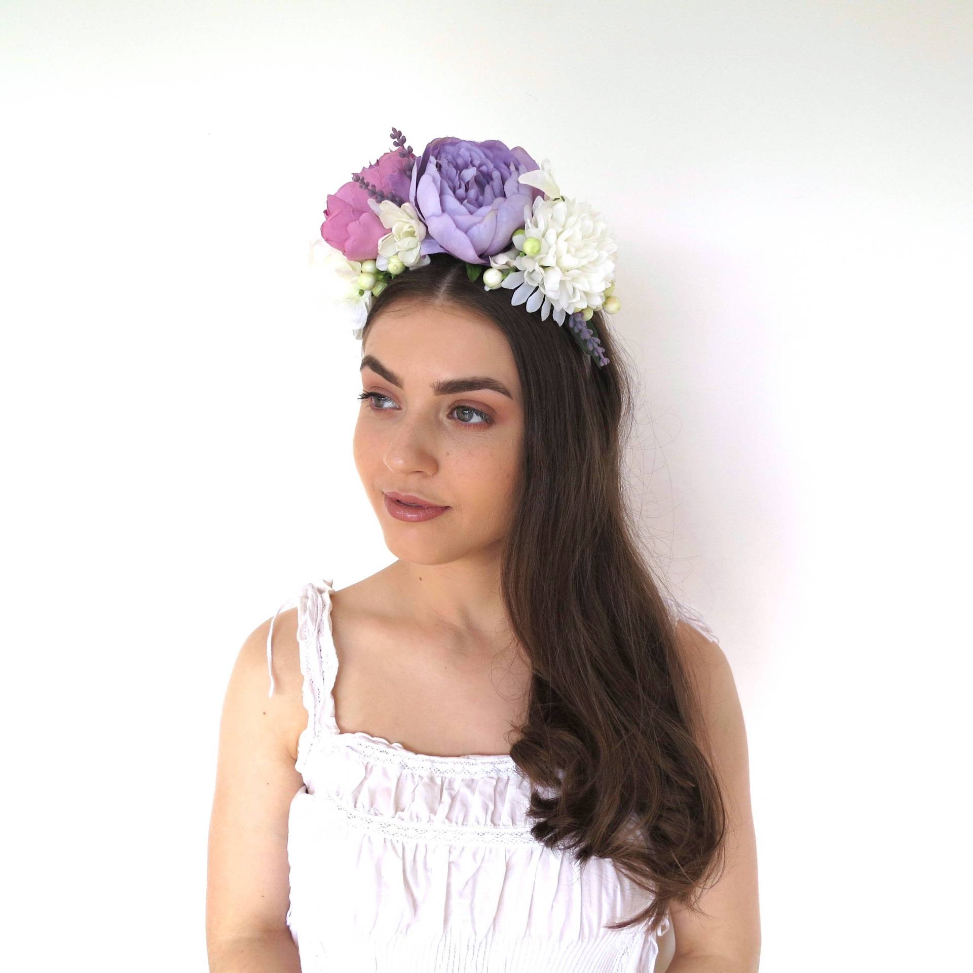 Lila, Flieder & Creme | Statement Blumenkrone von JASMINEANDVINE