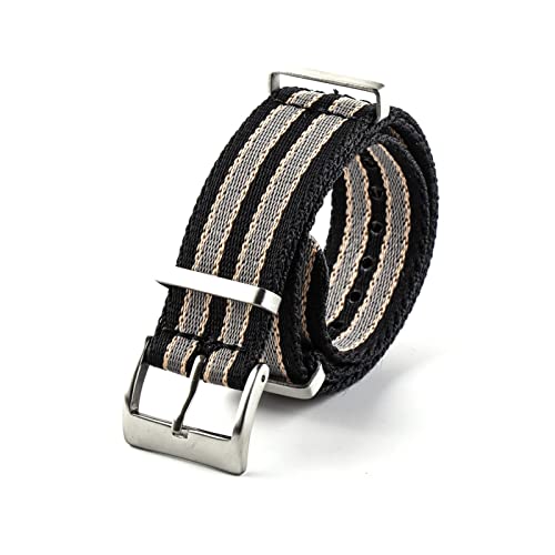 JASMKLX Canvas Armband Universal Watch Strap Fit for SKX007 Seamaster 300 Bond Kaliber Armband Zubehör 20mm 19mm Zulu Nato Nylon 007(3,20mm) von JASMKLX