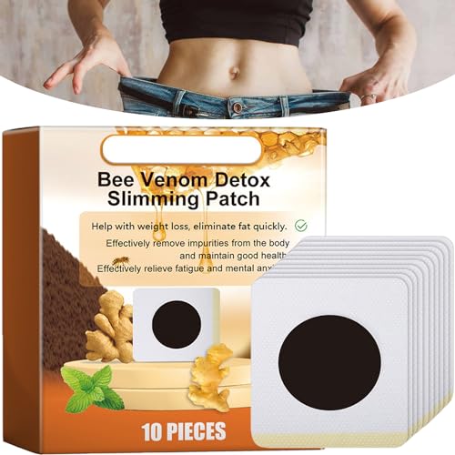 Bienengift-Detox-Schlankheitspflaster, Bienengiftpflaster Zur Gewichtsabnahme, Bostore Bienengift-Lymphdrainage-Abnehmpflaster, Bee Venom Slimming Patch Lose Weight (10 Stück) von JASUBAI