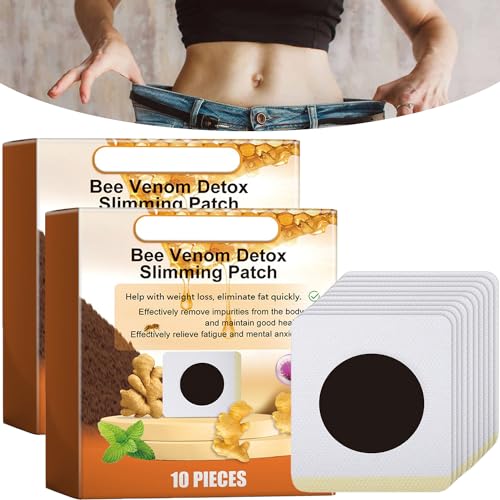 Bienengift-Detox-Schlankheitspflaster, Bienengiftpflaster Zur Gewichtsabnahme, Bostore Bienengift-Lymphdrainage-Abnehmpflaster, Bee Venom Slimming Patch Lose Weight (20 Stück) von JASUBAI