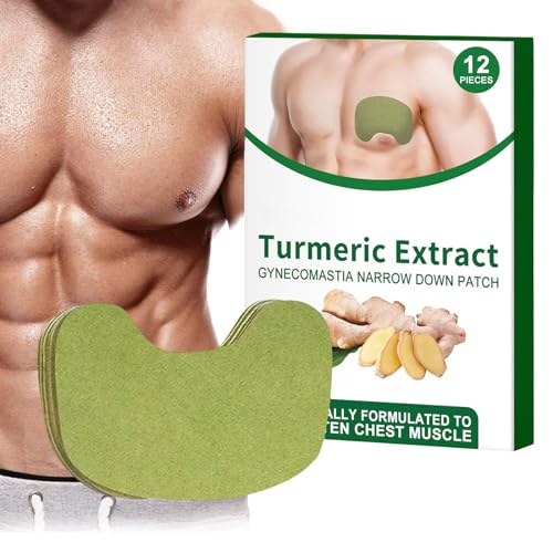 Cellulite Reduction Patches, Cellulite Targeting Patches, Gynecomastia Compress Patch For Men, Gynecomastia Tightening Ginger Patch For Men, For Men Chest Care Patch Turmeric Extract (12PCS) von JASUBAI