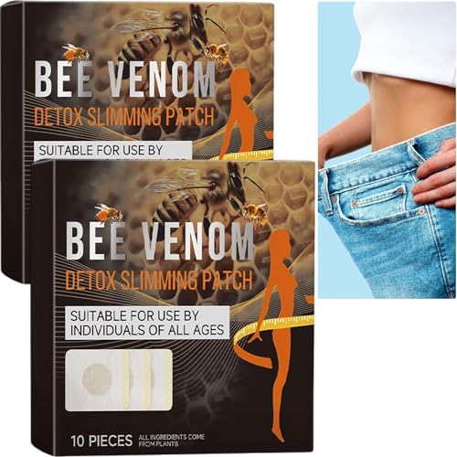 Furzero Bee Venom Detox Patch, Cvreoz Bienengift-Lymphdrainage-Schlankheitspflaster, Bee Venom Slimming Patches, Bostore Bienengiftpflaster zur Gewichtsreduktion, Bauchfettverbrenner (20 Stück) von JASUBAI