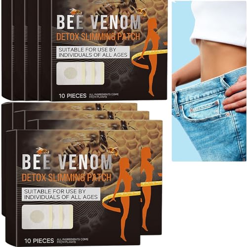 Furzero Bee Venom Detox Patch, Cvreoz Bienengift-Lymphdrainage-Schlankheitspflaster, Bee Venom Slimming Patches, Bostore Bienengiftpflaster zur Gewichtsreduktion, Bauchfettverbrenner (80 Stück) von JASUBAI
