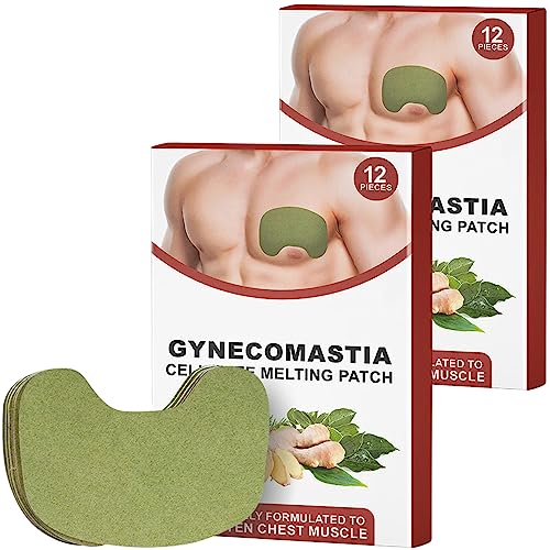 Luhaka Gynecomastia Cellulite Melting Patch, Gynecomastia Treatment, Gynecomastia Cream, Gynecomastia Tightening Ginger Patch, Anti Cellulite,Fat Burning,Promote Lifting Firming Bust (24Pcs) von JASUBAI