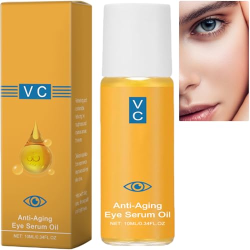 Lutein Eye Essence Oil - Anti-Falten-Serum für Augenringe & Augensäcke, VC Firming Moisturizing Brighteing Anti-Aging Eye Oil für Frauen & Männer (1 Stück) von JASUBAI