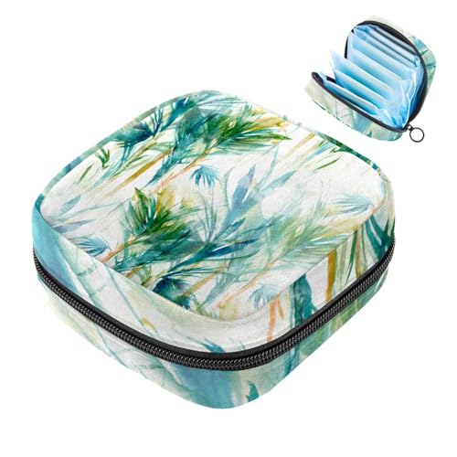 Aufbewahrungstasche für Damenbinden, abstraktes Aquarell, tropische Bäume, tragbare Menstruationspappe, Slipeinlagen, Tampons, Damenbinden, Aufbewahrungshalter für Damen, Schule, Büro Aufbewahrungstasche für Damenbinden, abstraktes Aquarell, tropische Bäume, tragbare Menstruationspappe, Slipeinlagen, Tampons, Damenbinden, Aufbewahrungshalter für Damen, Schule, Büro von JAVENPROEQT