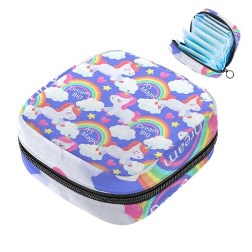 Girly Süße Einhorn Regenbogen Lila Damenbinden Aufbewahrungstasche Große Menstruationstasse Beutel mit Reißverschluss Periode Pads Tasche Aufbewahrung Slipeinlagen Tampons für Mädchen Frauen Girly Süße Einhorn Regenbogen Lila Damenbinden Aufbewahrungstasche Große Menstruationstasse Beutel mit Reißverschluss Periode Pads Tasche Aufbewahrung Slipeinlagen Tampons für Mädchen Frauen von JAVENPROEQT