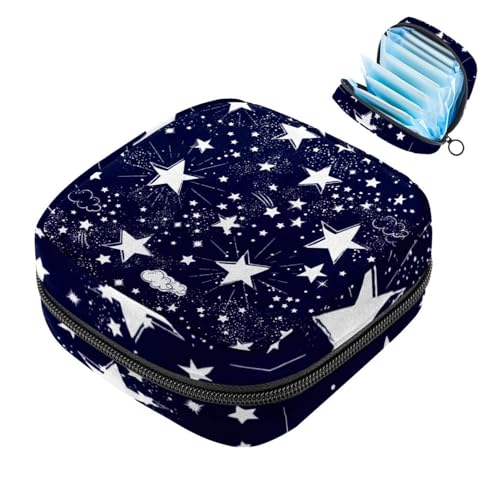 Tragbare Damenbinden-Aufbewahrungstasche, Menstruationstassen-Tasche, weibliche Menstruationseinlagen-Tasche für Teenager-Mädchen, Tampons für die erste Periode, marineblaue Seestern-Krabbe, von JAVENPROEQT