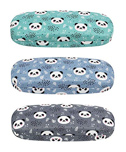 JAVOedge Brillenetui mit bedrucktem Muster, strapazierfähig, Hartschale, mit Mikrofasertuch, Panda - Köpfe, 3 Pack JAVOedge Brillenetui mit bedrucktem Muster, strapazierfähig, Hartschale, mit Mikrofasertuch, Panda - Köpfe, 3 Pack von JAVOedge