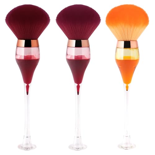 3pcs Nagel Pinsel Nagel Kunst Staub Entferner Pinsel Weich Nail Brush Nagelpinsel Zur Reinigung Nagelstaubpinsel Für Nailart Rougepinsel Tragbare Make-up Pinsel weich multifunktional Pinsel von JAWSEU