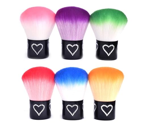6pcs Nagel Kunst Staub Entferner pinsel, Nagelpinsel zur Reinigung Make up Pinsel weich multifunktional Pinsel Tragbar Puderpinsel Staubpinsel für Acrylnägel Nailart Pinsel Pinsel für Gelnägel von JAWSEU