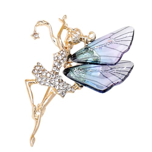 Ballerina Broschen elegante Feen Broschen Strass Emaille Brosche Schmuck modisches Strassstein Frauen Brosche Ballett Tanz Mädchen Brosche Hochzeit Bankett Brosche Braut Brosche Pin Schmuck von JAWSEU