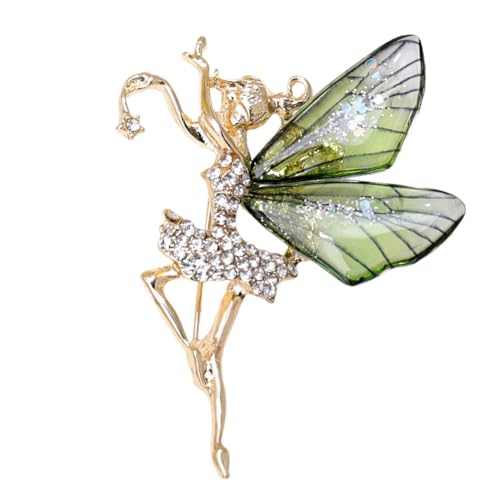 Ballerina Broschen elegante Feen Broschen Strass Emaille Brosche Schmuck modisches Strassstein Frauen Brosche Ballett Tanz Mädchen Brosche Hochzeit Bankett Brosche Braut Brosche Pin Schmuck von JAWSEU