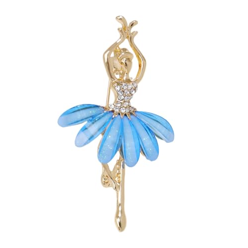 Ballerina Broschen elegante Feen Broschen Strass Emaille Brosche Schmuck modisches Strassstein Frauen Brosche Ballett Tanz Mädchen Brosche Hochzeit Bankett Brosche Braut Brosche Pin Schmuck von JAWSEU