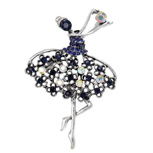 Ballerina Broschen elegante Feen Broschen Strass Emaille Brosche Schmuck modisches Strassstein Frauen Brosche Ballett Tanz Mädchen Brosche Hochzeit Bankett Brosche Braut Brosche Pin Schmuck von JAWSEU