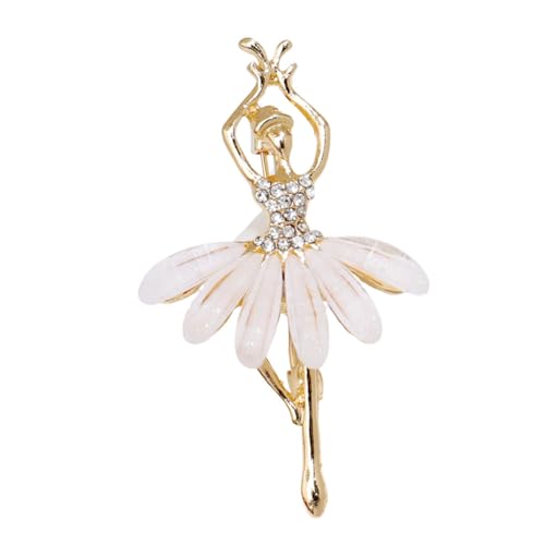 Ballerina Broschen elegante Feen Broschen Strass Emaille Brosche Schmuck modisches Strassstein Frauen Brosche Ballett Tanz Mädchen Brosche Hochzeit Bankett Brosche Braut Brosche Pin Schmuck von JAWSEU