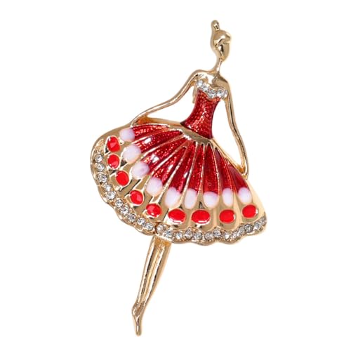 Ballerina Broschen elegante Feen Broschen Strass Emaille Brosche Schmuck modisches Strassstein Frauen Brosche Ballett Tanz Mädchen Brosche Hochzeit Bankett Brosche Braut Brosche Pin Schmuck von JAWSEU