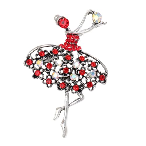 Ballerina Broschen elegante Feen Broschen Strass Emaille Brosche Schmuck modisches Strassstein Frauen Brosche Ballett Tanz Mädchen Brosche Hochzeit Bankett Brosche Braut Brosche Pin Schmuck von JAWSEU