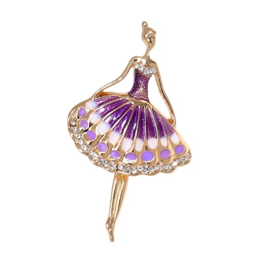 Ballerina Broschen elegante Feen Broschen Strass Emaille Brosche Schmuck modisches Strassstein Frauen Brosche Ballett Tanz Mädchen Brosche Hochzeit Bankett Brosche Braut Brosche Pin Schmuck von JAWSEU