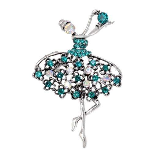 Ballerina Broschen elegante Feen Broschen Strass Emaille Brosche Schmuck modisches Strassstein Frauen Brosche Ballett Tanz Mädchen Brosche Hochzeit Bankett Brosche Braut Brosche Pin Schmuck von JAWSEU