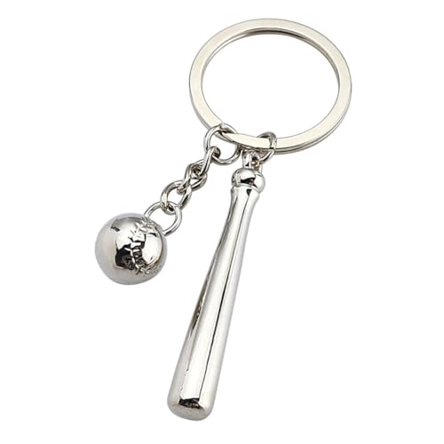 Baseball Anhänger Metall Keychain Schlüsselbund, Autoschlüssel Schlüsselanhänger Männer Schlüsselringe Schlüsselkette Spiele Baseballspieler Auto Anhänger Tasche Dekor Jungen Sport Geschenke von JAWSEU