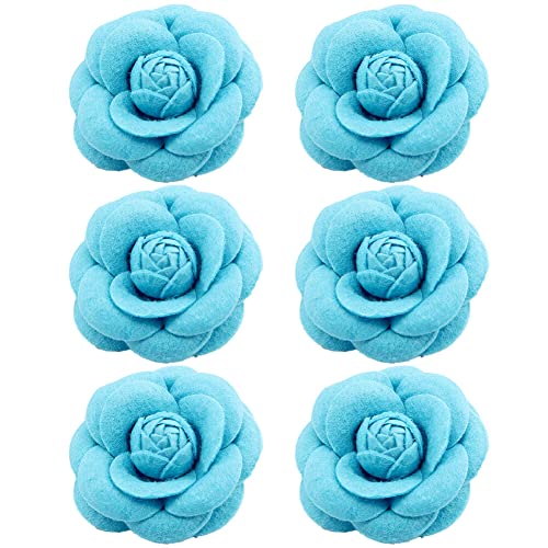 Blume Brosche, 6 Stücke Damen Blumenclips Kamelie Blume Haarspange Haarclip Blume Kamelie Haarnadeln Haarschmuck für Mädchen Frauen Party Strand Hochzeit von JAWSEU