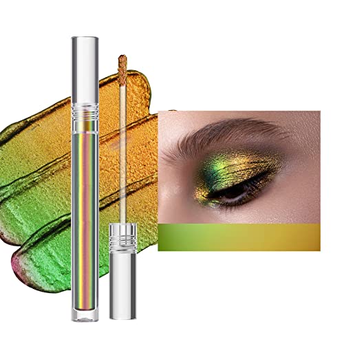 Flüssiger Chamäleon-Lidschatten, Multichrome Liquid Eyeshadow, Langanhaltender Holografischer Glitter Multichrome Lidschatten, Metallisches Flüssiges Lidschatten-Make-up von JAWSEU