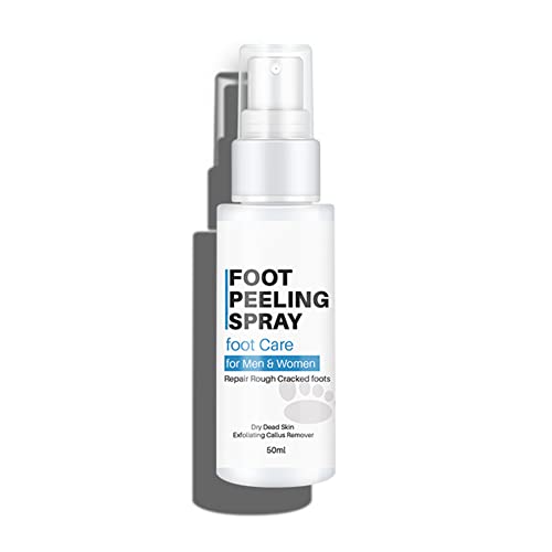 Foot Peeling Spray, Feuchtigkeitsspendendes, Nährendes Peel-Off-Spray, Spray für die Pflege Trockene raue Fußhaut und mildes Hornhautpeeling für Männer Frauen (50ML) von JAWSEU