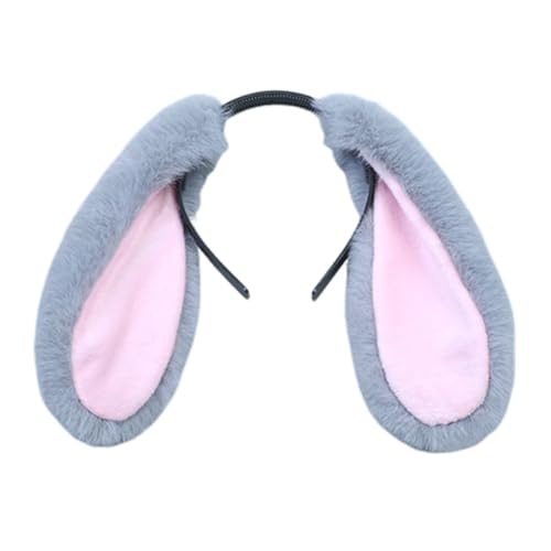 JAWSEU Hasenohren Haarreif, Hasen Ohren Haarreifen Plüsch Hasenohren Stirnband Haarbänder Kaninchenohren Haarreif Ostern Bunny Kostüm Cosplay Karneval Kinder Erwachsene Tier Haarschmuck Stirnband von JAWSEU