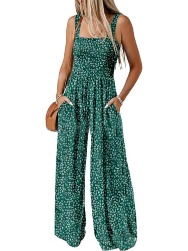 JAWSEU Damen Jumpsuit Ärmelloses Overall Frühling 2024 Overall Gerade Hose in Farbe von JAWSEU