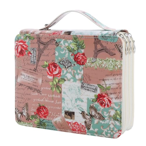 JAWSEU Mäppchen Große Kapazität, 120 Slots Federtasche Federmappe Farbige Bleistifte Halter Case Federtasche Federtasche mit Reißverschluss Bleistift Beutel Mäppchen Schicht Design Federmäppchen von JAWSEU
