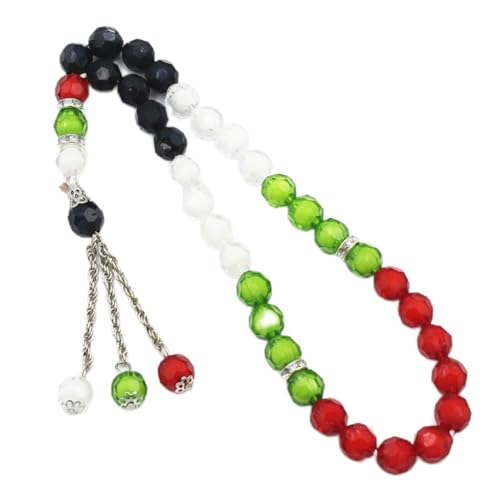 JAWSEU Muslimische Perlen Gebetskette Armband Freundschaftsarmbänder Buddhist Armband Muslimische Islam Gebetsperlen Eid Mubarak Prayer Beads Religiöser Rosenkranz Anbetungsbedarf für Damen Herren von JAWSEU