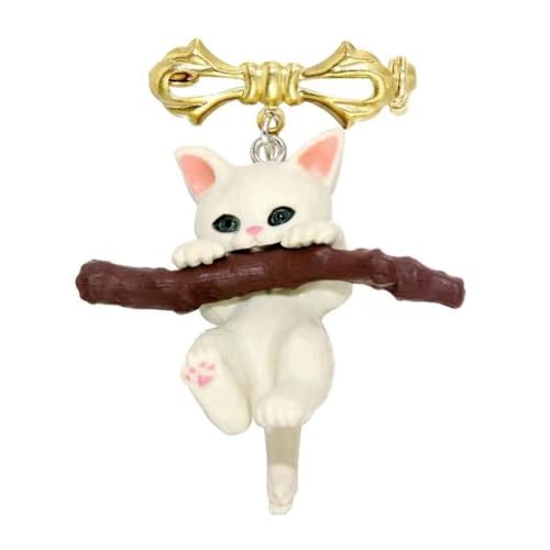 Katze Brosche Pin modische Harz Katze Brosche Persönlichkeits Frauen Brosche niedliche Abzeichen Stifte Harz Tier Katze Pin Hochzeit Braut Brosche Dekoration Schmuck Für Frauen Mädchen von JAWSEU