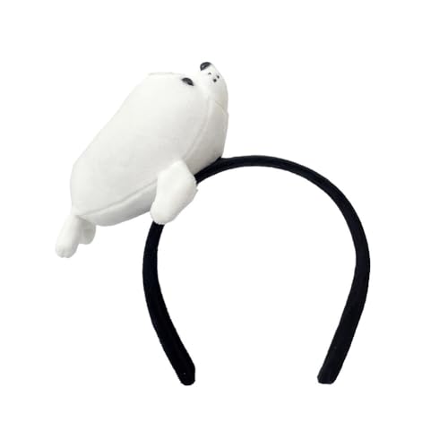 JAWSEU Plüsch Tier Kopfbedeckung Cartoon Tier Haarband Tier Ohren Stirnband Foto Requisiten Verkleidung Halloween Kopfschmuck Stirnband Tierohren Stirnband Tier Cosplay Haarband für Mädchen Frauen von JAWSEU