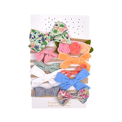 Stirnband Baby Mädchen, 12 Stück Baby Nylon Stirnband mit Blumen, Mode Haarschmuck Headband Hairband Neugeborene Fotografie Dekoration für Kleinkind Baby Mädchen von JAWSEU