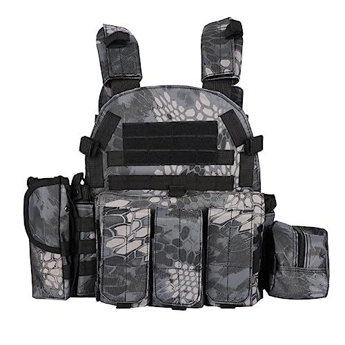 Taktische Weste Military Molle Weste für Camping Wandern, Outdoor Modulare Molle Weste für Jagd Brust Carrier Weste, Paintball Schutzausrüstung, geeignet für Jagd im Freien von JAWSEU