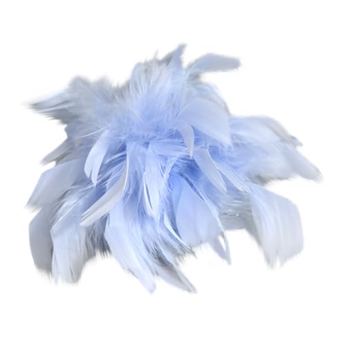 Vintage Feder Brosche, Flauschige Straußenfeder Brosche Feder Haarschmuck Feder Anstecknadeln Damen Vintage Feder Anstecknadel Kleidung Korsagen Frauen Brosche Deko Brooch Schmuck Zubehör von JAWSEU