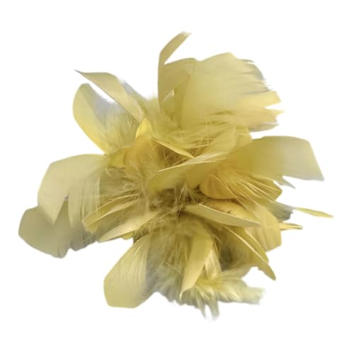 Vintage Feder Brosche, Flauschige Straußenfeder Brosche Feder Haarschmuck Feder Anstecknadeln Damen Vintage Feder Anstecknadel Kleidung Korsagen Frauen Brosche Deko Brooch Schmuck Zubehör von JAWSEU