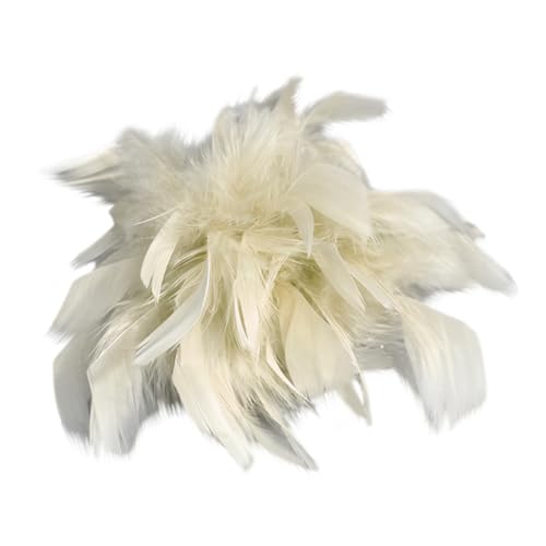 Vintage Feder Brosche, Flauschige Straußenfeder Brosche Feder Haarschmuck Feder Anstecknadeln Damen Vintage Feder Anstecknadel Kleidung Korsagen Frauen Brosche Deko Brooch Schmuck Zubehör von JAWSEU