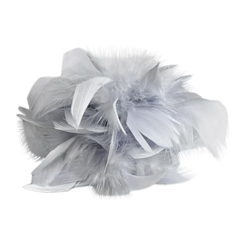 Vintage Feder Brosche, Flauschige Straußenfeder Brosche Feder Haarschmuck Feder Anstecknadeln Damen Vintage Feder Anstecknadel Kleidung Korsagen Frauen Brosche Deko Brooch Schmuck Zubehör von JAWSEU