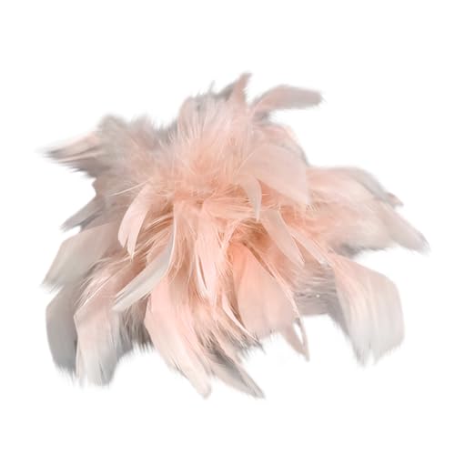 Vintage Feder Brosche, Flauschige Straußenfeder Brosche Feder Haarschmuck Feder Anstecknadeln Damen Vintage Feder Anstecknadel Kleidung Korsagen Frauen Brosche Deko Brooch Schmuck Zubehör von JAWSEU