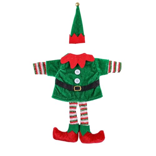 JAWSEU Weihnachten Flaschen Deko Weihnachten Flaschenüberzug Weinflaschenkleidung Weihnachten Weinflasche Taschen Weihnachts Elf Weinflaschen Abdeckung Geschenktüten Flaschen Weihnachten von JAWSEU