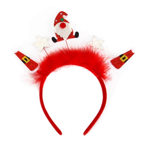 Weihnachts Stirnband Weihnachtsbaum Geweih Haarreif Weihnachts Schneemann Kopfschmuck Weihnachtsgeweih Haarbänder Kopfbedeckung Geweih Stirnband Kopfbedeckung für Weihnachten Halloween von JAWSEU