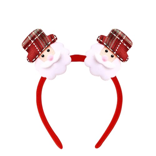 Weihnachts Stirnband mit LED Weihnachtsmann Haarreif Weihnachts Geweih Haarschmuck Schneemann Haarbänder mit LED Kopfbedeckung Stirnband Weihnachtsmann Kopfbedeckung für Weihnachten Halloween von JAWSEU