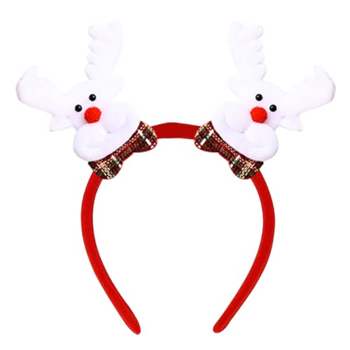 Weihnachts Stirnband mit LED Weihnachtsmann Haarreif Weihnachts Geweih Haarschmuck Schneemann Haarbänder mit LED Kopfbedeckung Stirnband Weihnachtsmann Kopfbedeckung für Weihnachten Halloween von JAWSEU