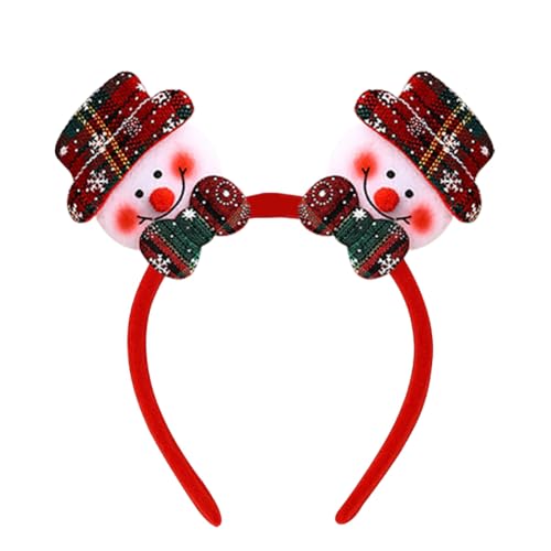 Weihnachts Stirnband mit LED Weihnachtsmann Haarreif Weihnachts Geweih Haarschmuck Schneemann Haarbänder mit LED Kopfbedeckung Stirnband Weihnachtsmann Kopfbedeckung für Weihnachten Halloween von JAWSEU