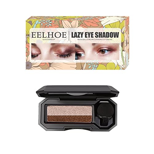 Zweifarbiger Make-up Lidschatten Wasserdicht Langlebiger Lidschatten, Make-up Lidschatten Glitzer Double Layer Farbige Abstufung Lazy Eyeshadow Stamp für Anfänger von JAWSEU
