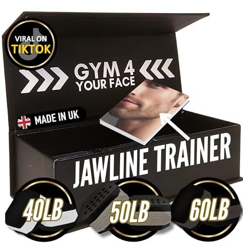 JawBlocks™ Kiefer Trainer Set Kieferlinie mit dem Jawline Trainer & Jawline Toner definieren; Reduziertes Doppelkinn für Männer und Frauen [6 Stück - 3 Härtestufen - UK Verkäufer] von JAWTONE